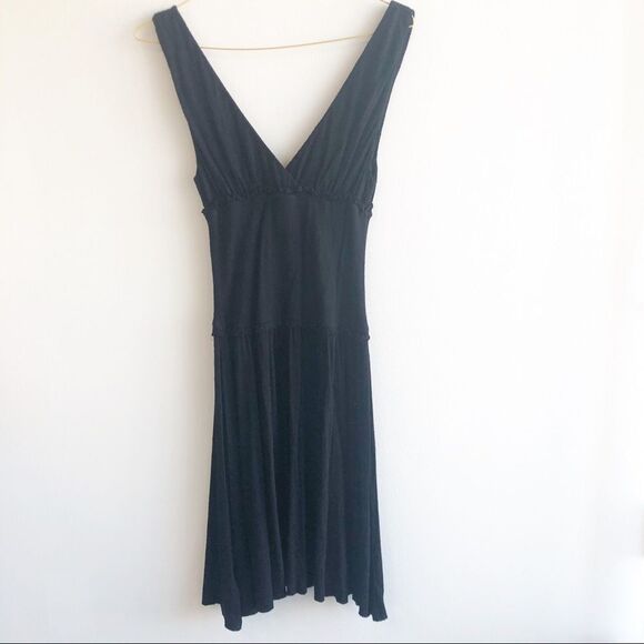Free People Black Sleeveless Deep V Neck Dress - Picture 7 of 8